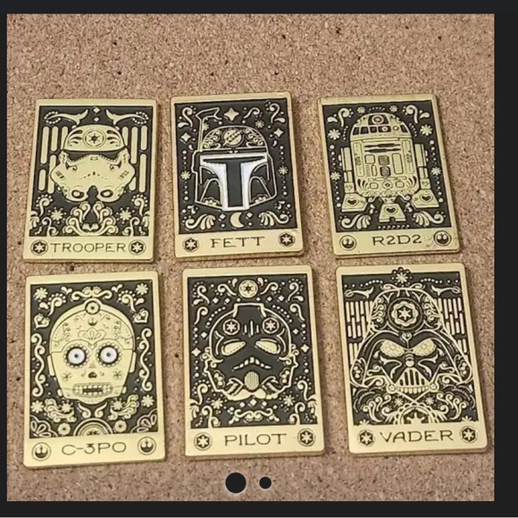 Disney Trading Pins Star Wars Sugar Skull Tarot Card - 3 pack - Picture 2 of 2